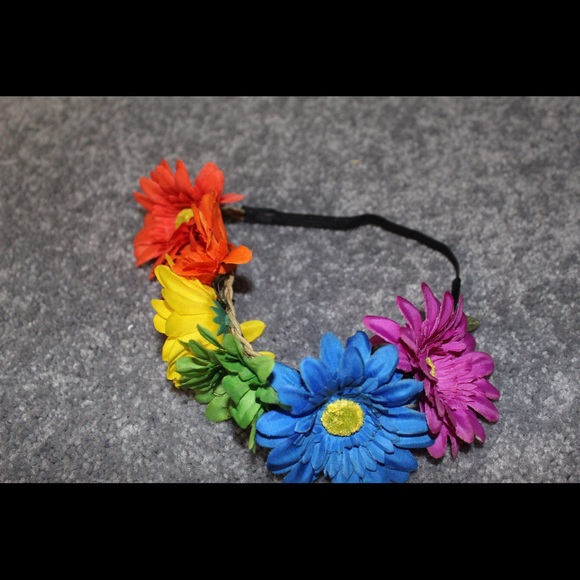 Pride rainbow flower crown - Picture 2 of 2